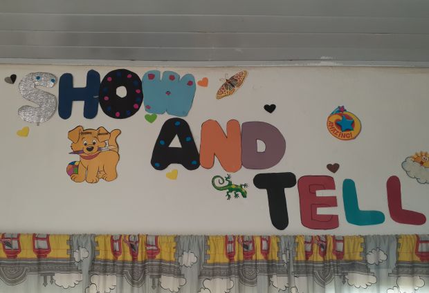 Show and tell at Crystaland Schools